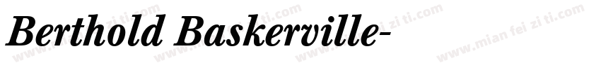 Berthold Baskerville字体转换
